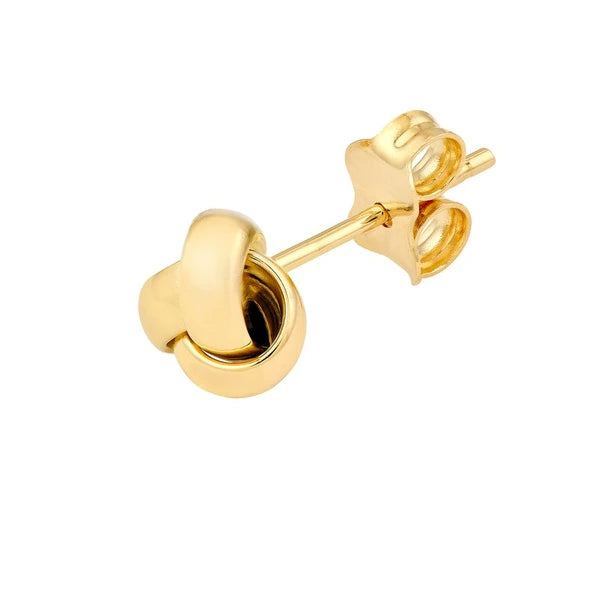 Polished Love Knot Stud Earrings