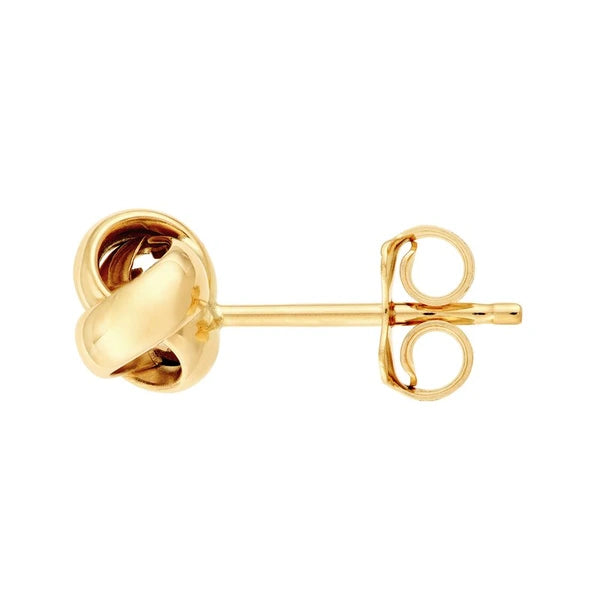 Polished Love Knot Stud Earrings