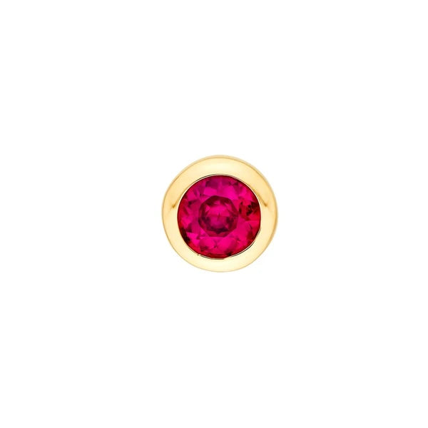 3mm Round Ruby Stud Earrings