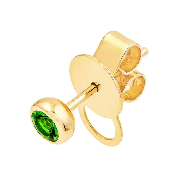 3mm Round Tsavorite Stud Earrings