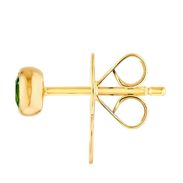 3mm Round Tsavorite Stud Earrings