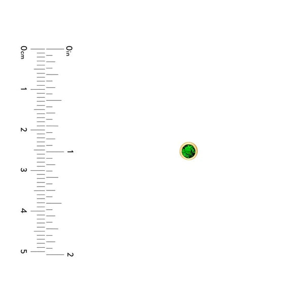 3mm Round Tsavorite Stud Earrings