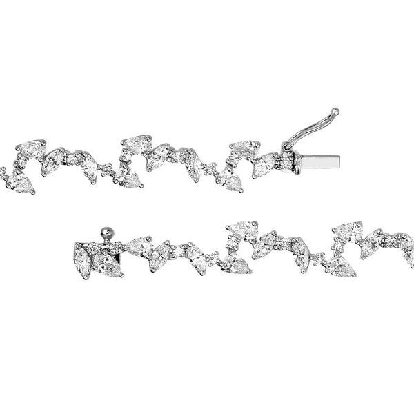 Diamond Blossom Tennis Bracelet