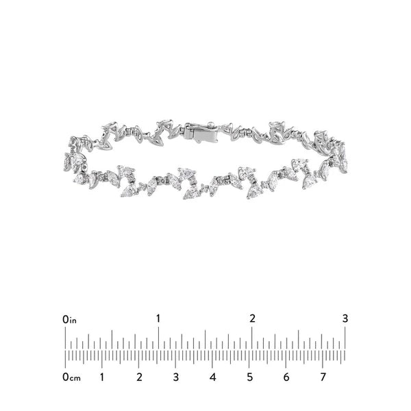 Diamond Blossom Tennis Bracelet