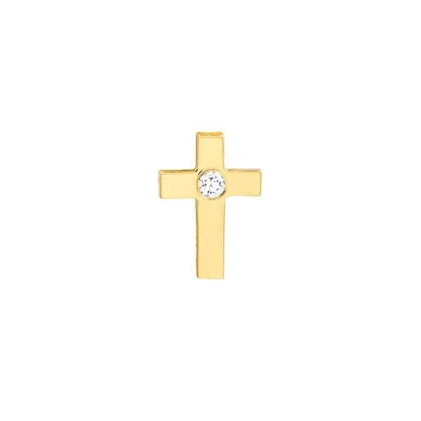 4pt Diamond Cross Stud Earrings