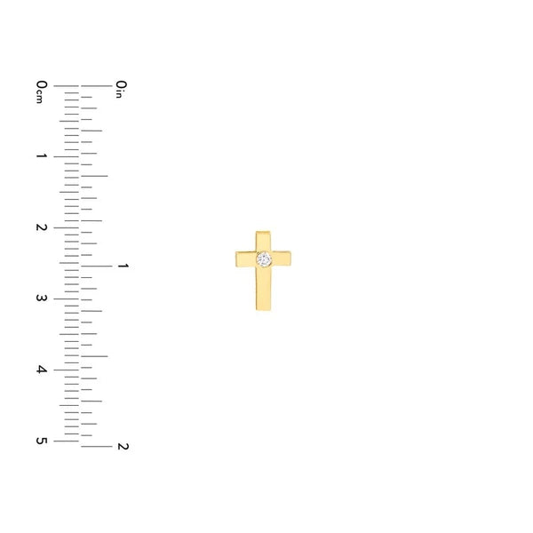 4pt Diamond Cross Stud Earrings