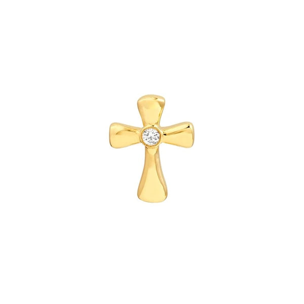 2.5pt Dia Cross Stud Earrings
