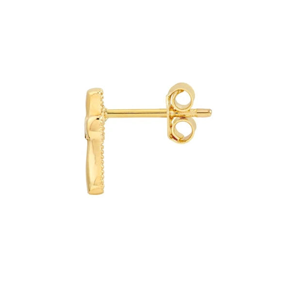 2.5pt Dia Cross Stud Earrings
