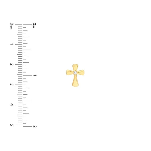 2.5pt Dia Cross Stud Earrings