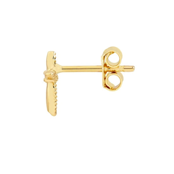 2pt Diamond Cross Stud Earrings