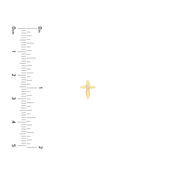 2pt Diamond Cross Stud Earrings
