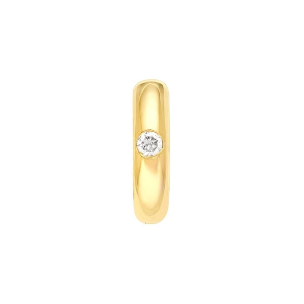 13mm Diamond Round Hoop Earrings
