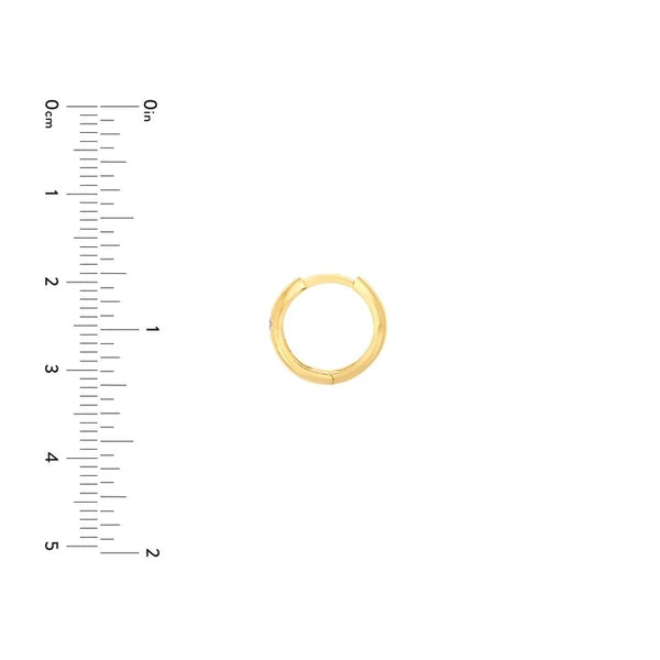 13mm Diamond Round Hoop Earrings