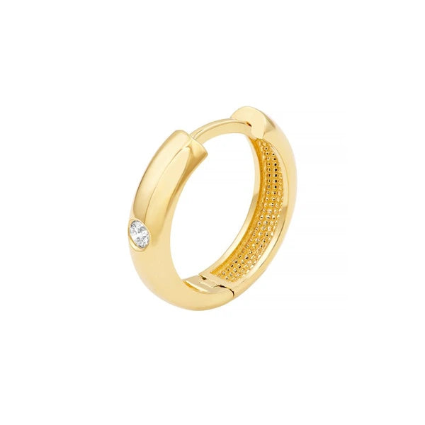 15mm Diamond Round Hoop Earrings