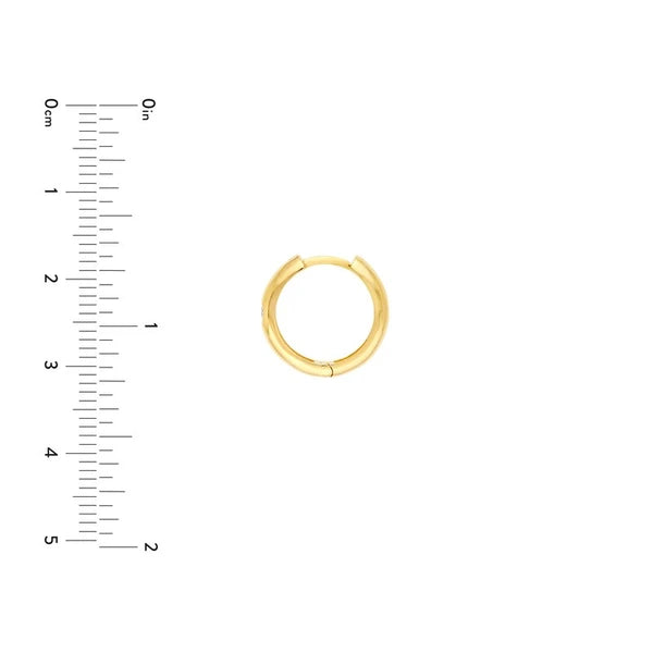 15mm Diamond Round Hoop Earrings