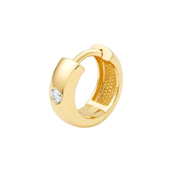 11mm Diamond Round Hoop Earrings