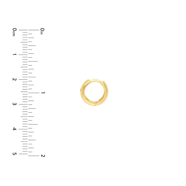 11mm Diamond Round Hoop Earrings