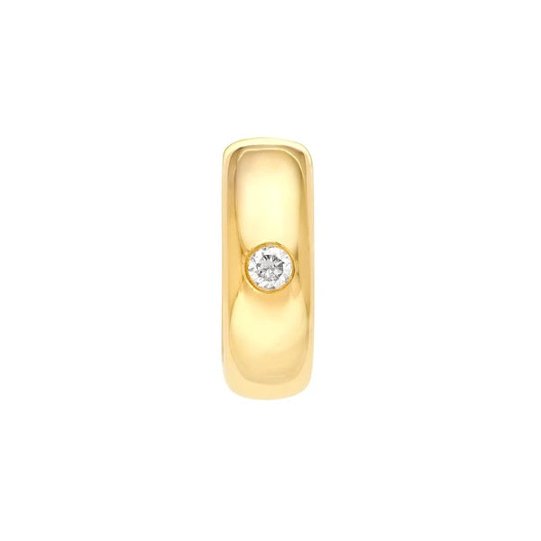 13x4mm Diamond Round Hoop Earrings