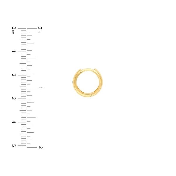 13x4mm Diamond Round Hoop Earrings