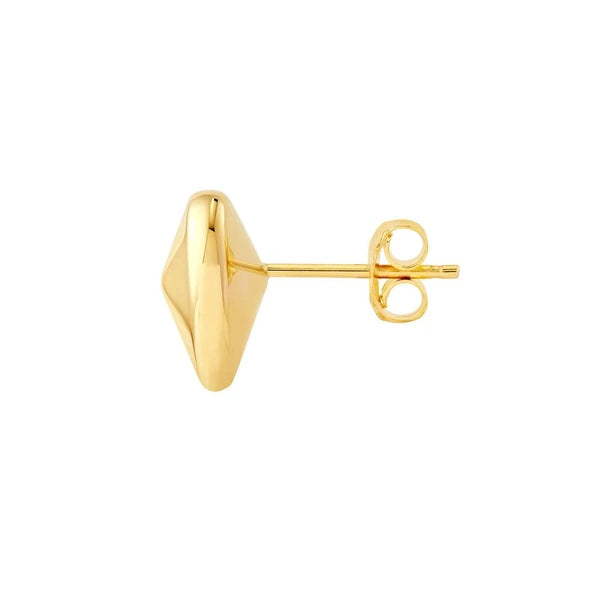 Faceted Heart Stud Earrings