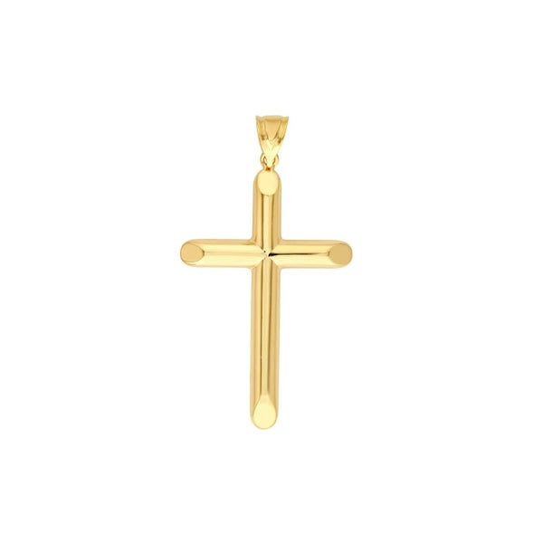 Beveled Edge Cross Pendant