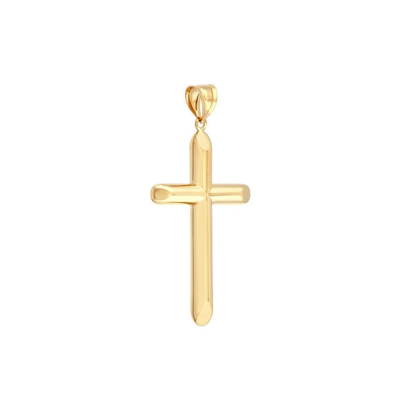 Beveled Edge Cross Pendant