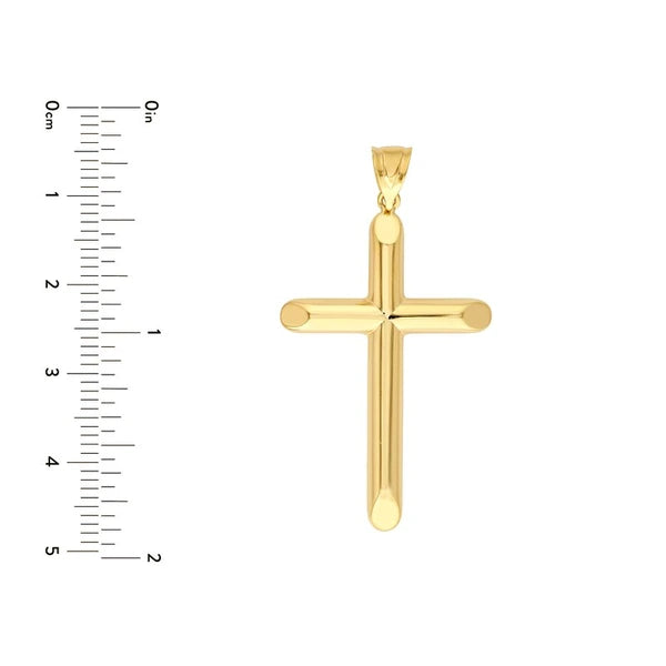 Beveled Edge Cross Pendant