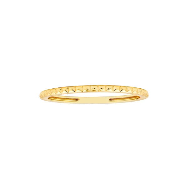 Facet Cut Out Band Ring