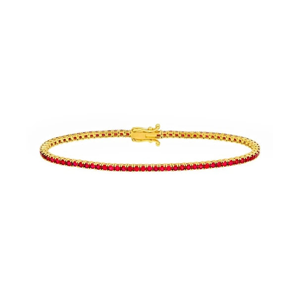 2.0mm Red Ruby Tennis Bracelet