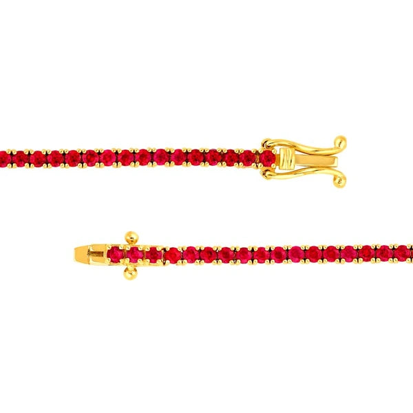 2.0mm Red Ruby Tennis Bracelet