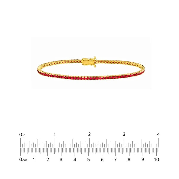 2.0mm Red Ruby Tennis Bracelet