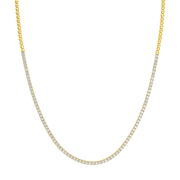 4-5/8tcw Diamond Halfway Tennis Necklace