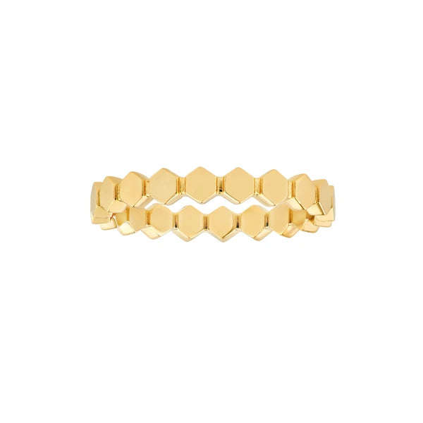 HexagoN/Al Bead Band Ring