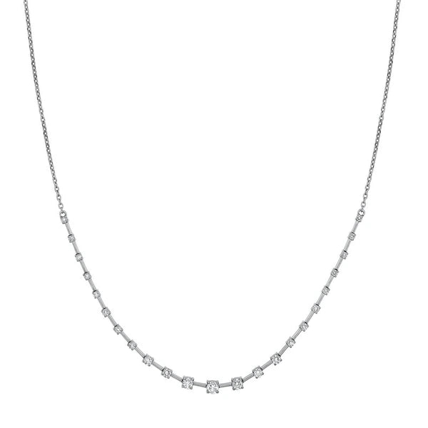 Round Ascending Diamond Necklace (1tcw)