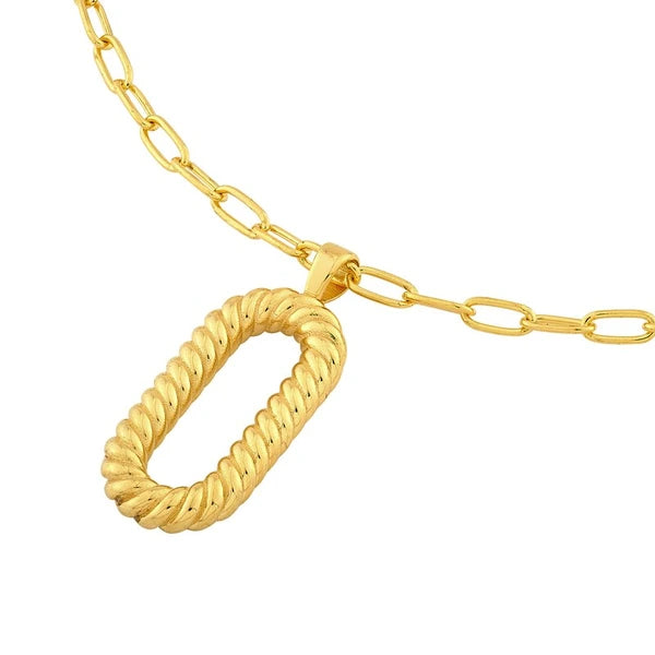Oval Twisted Pendant