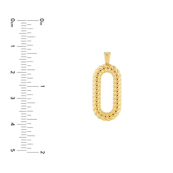 Oval Twisted Pendant