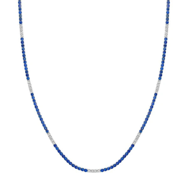 AlterN/Ating Sapphire Diamond Tennis Necklace