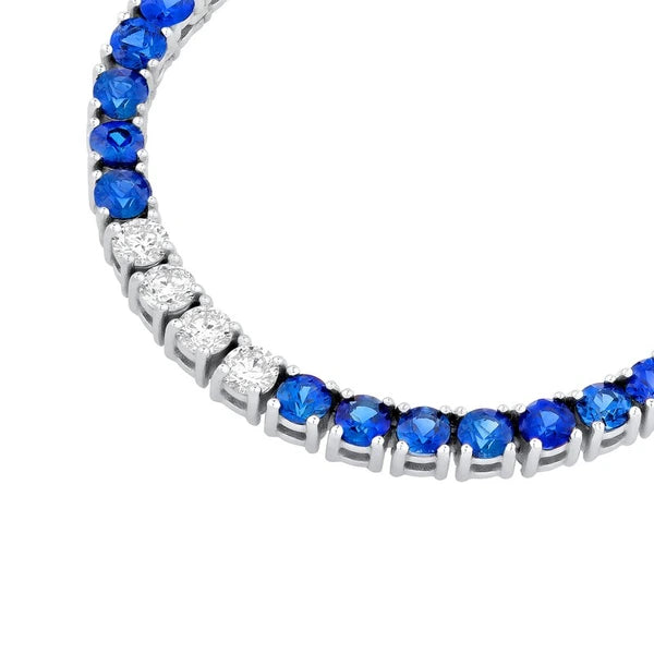 AlterN/Ating Sapphire Diamond Tennis Necklace