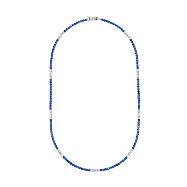 AlterN/Ating Sapphire Diamond Tennis Necklace