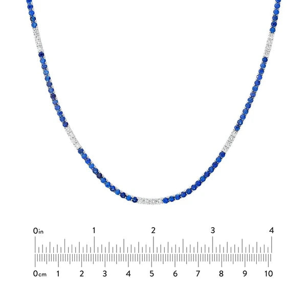 AlterN/Ating Sapphire Diamond Tennis Necklace