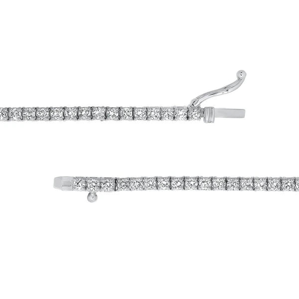 Emerald Cut Sapphire Solitaire Diamond Tennis Necklace