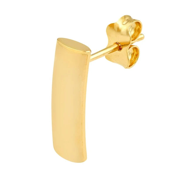 Curved Bar Stud Earrings