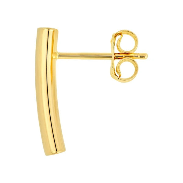 Curved Bar Stud Earrings