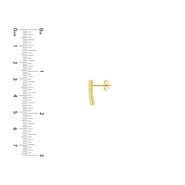 Curved Bar Stud Earrings