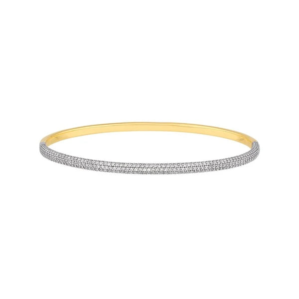 1-7/8tcw Diamond Half Pavé Bangle