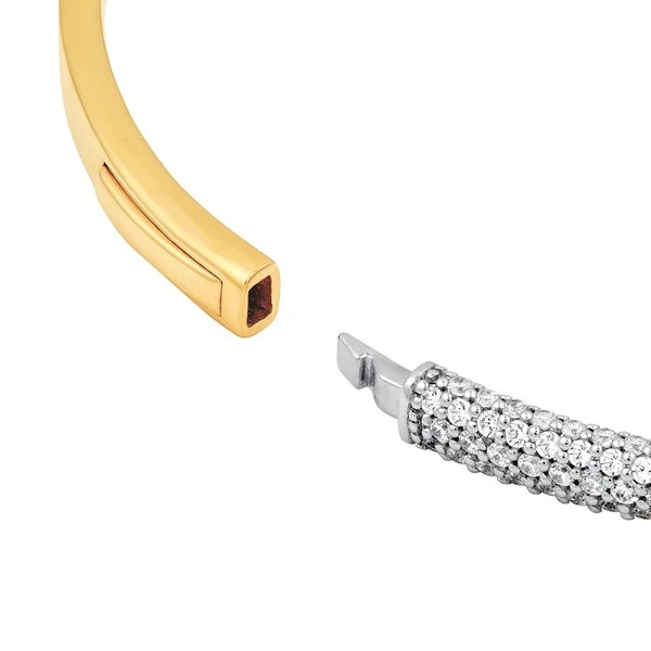 1-7/8tcw Diamond Half Pavé Bangle