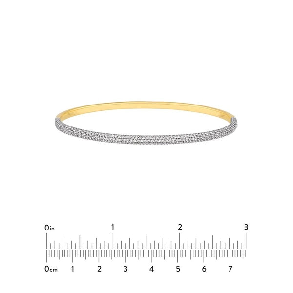 1-7/8tcw Diamond Half Pavé Bangle