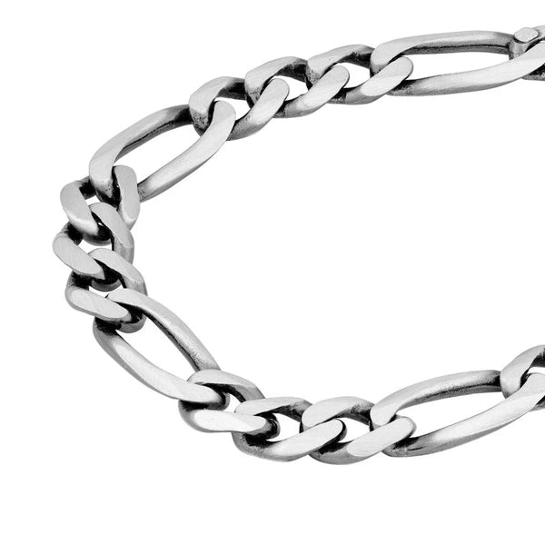9.2mm 6-Sided D/C Figaro Bracelet