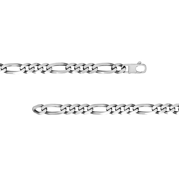 9.2mm 6-Sided D/C Figaro Bracelet