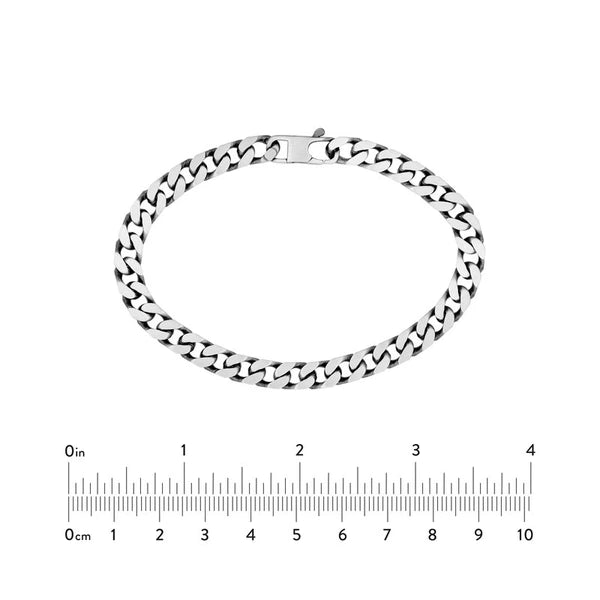 6mm 4-Sided Tight Curb Bracelet